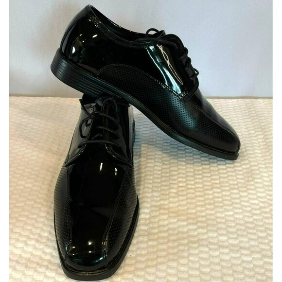 Barclay Shoe Co Other - Barclay Shoe Co Jazz Oxford Men's After Six Black Patent Tuxedo Shoes Size 9.5 W